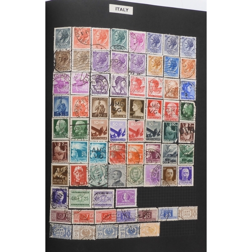 7012 - A worldwide stamp collection in a stock book and albums