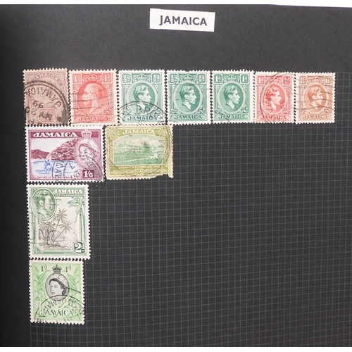 7012 - A worldwide stamp collection in a stock book and albums