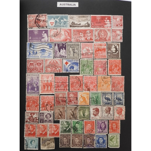 7012 - A worldwide stamp collection in a stock book and albums