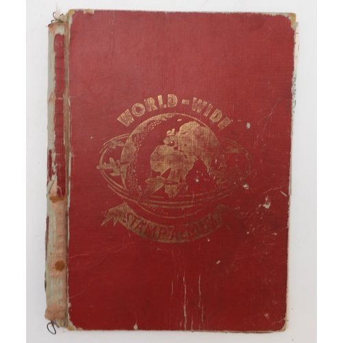 7012 - A worldwide stamp collection in a stock book and albums