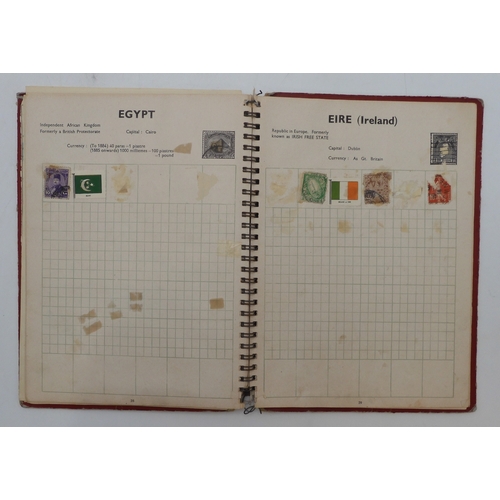 7012 - A worldwide stamp collection in a stock book and albums