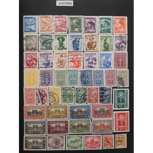 7012 - A worldwide stamp collection in a stock book and albums