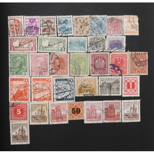 7012 - A worldwide stamp collection in a stock book and albums