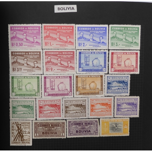 7012 - A worldwide stamp collection in a stock book and albums