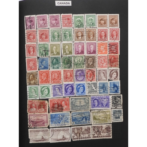 7012 - A worldwide stamp collection in a stock book and albums