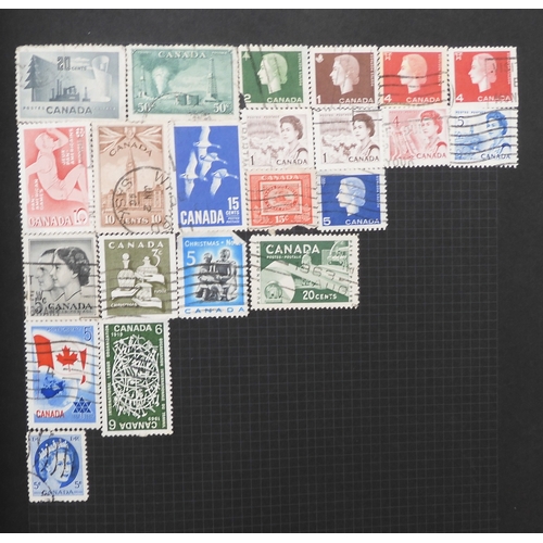 7012 - A worldwide stamp collection in a stock book and albums