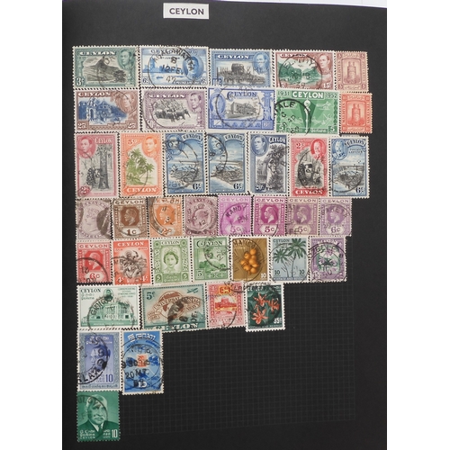 7012 - A worldwide stamp collection in a stock book and albums