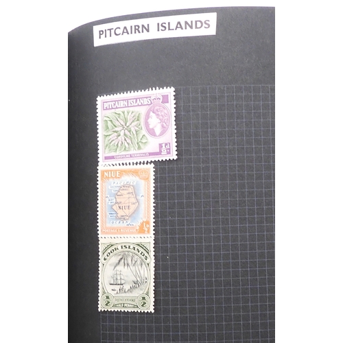 7012 - A worldwide stamp collection in a stock book and albums