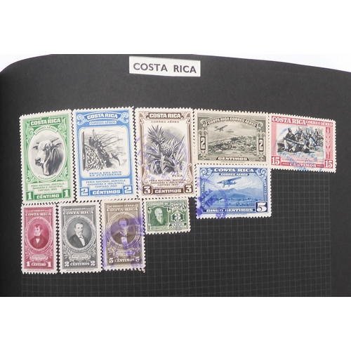 7012 - A worldwide stamp collection in a stock book and albums