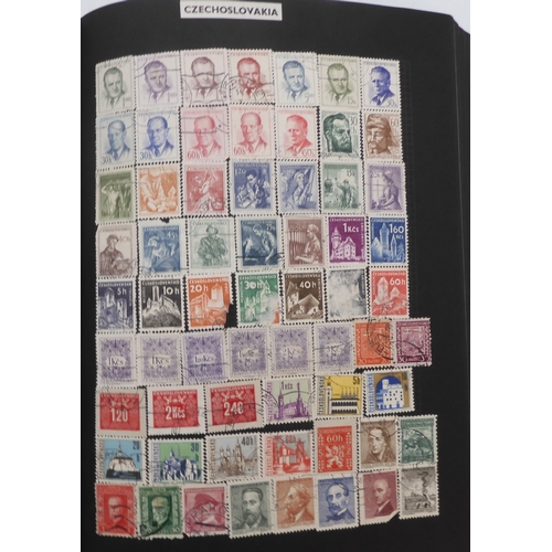 7012 - A worldwide stamp collection in a stock book and albums