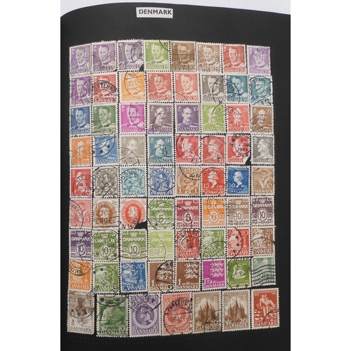 7012 - A worldwide stamp collection in a stock book and albums