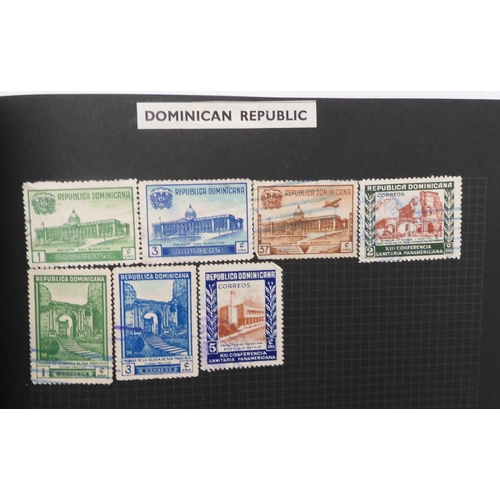 7012 - A worldwide stamp collection in a stock book and albums