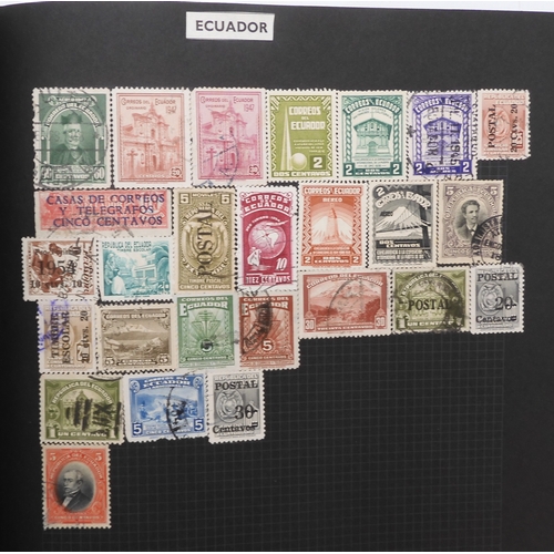 7012 - A worldwide stamp collection in a stock book and albums