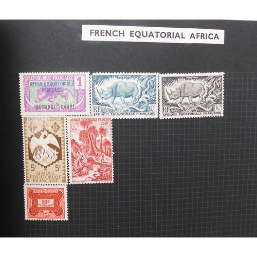 7012 - A worldwide stamp collection in a stock book and albums