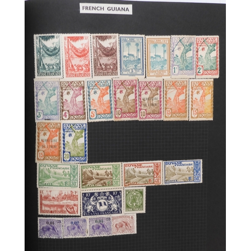 7012 - A worldwide stamp collection in a stock book and albums