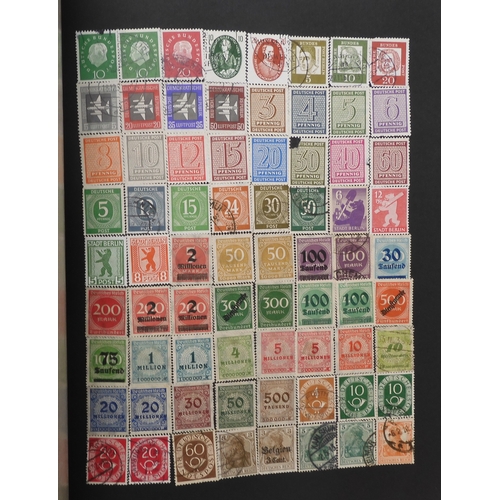 7012 - A worldwide stamp collection in a stock book and albums