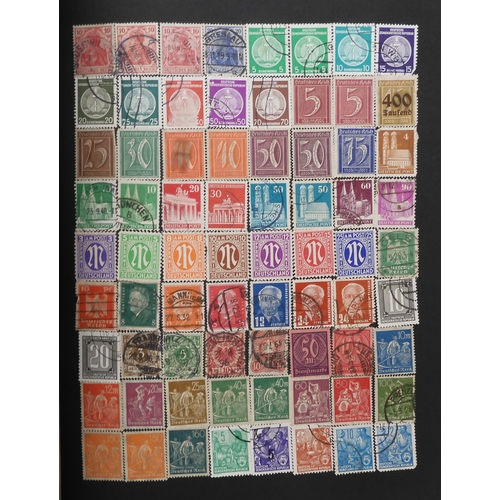 7012 - A worldwide stamp collection in a stock book and albums