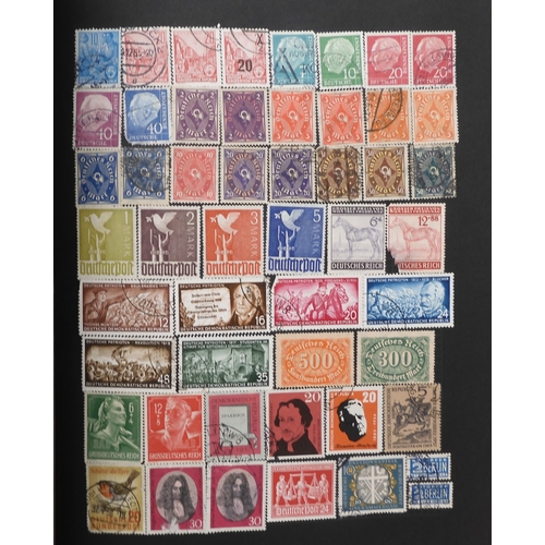 7012 - A worldwide stamp collection in a stock book and albums