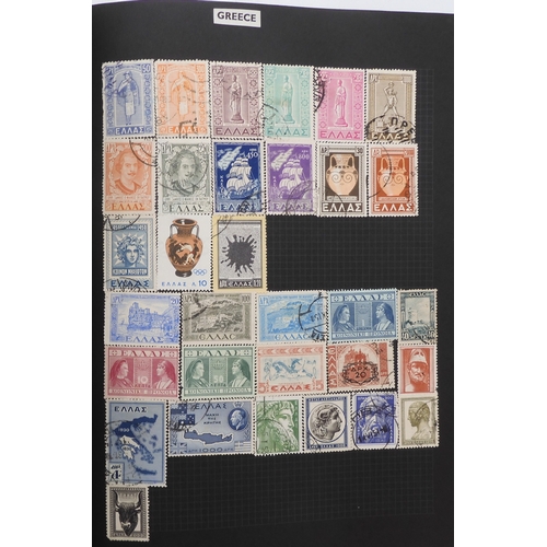 7012 - A worldwide stamp collection in a stock book and albums