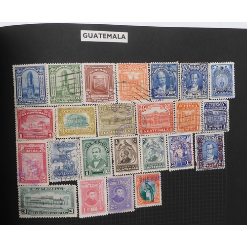 7012 - A worldwide stamp collection in a stock book and albums