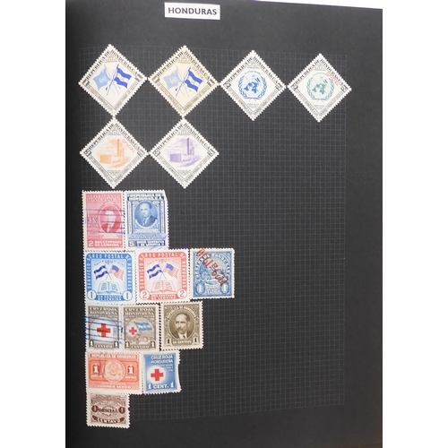 7012 - A worldwide stamp collection in a stock book and albums