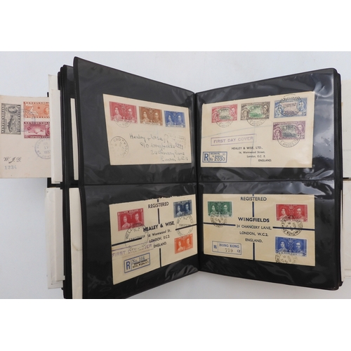 7014 - A collection of covers and first day of issue covers many commemorating the coronation of King Georg... 