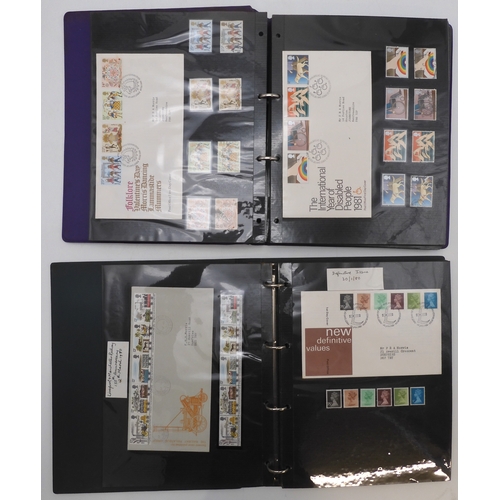 7015 - Great Britain And Commonwealth stamps first day covers and covers, a collection in five albums many ... 