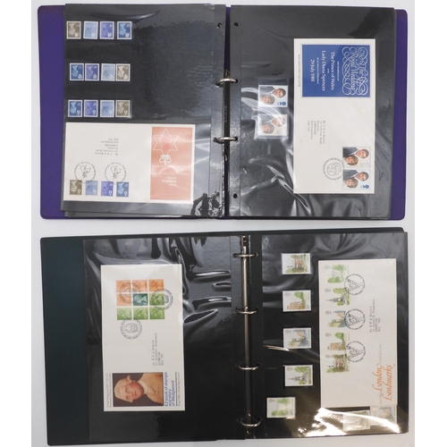 7015 - Great Britain And Commonwealth stamps first day covers and covers, a collection in five albums many ... 