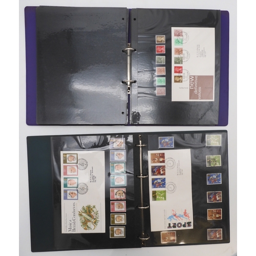 7015 - Great Britain And Commonwealth stamps first day covers and covers, a collection in five albums many ... 