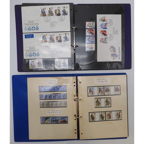 7015 - Great Britain And Commonwealth stamps first day covers and covers, a collection in five albums many ... 