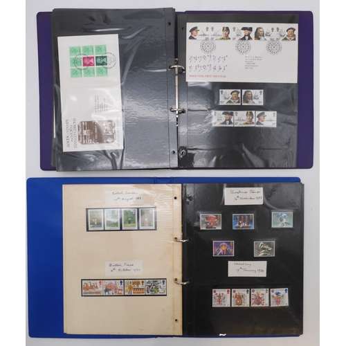 7015 - Great Britain And Commonwealth stamps first day covers and covers, a collection in five albums many ... 