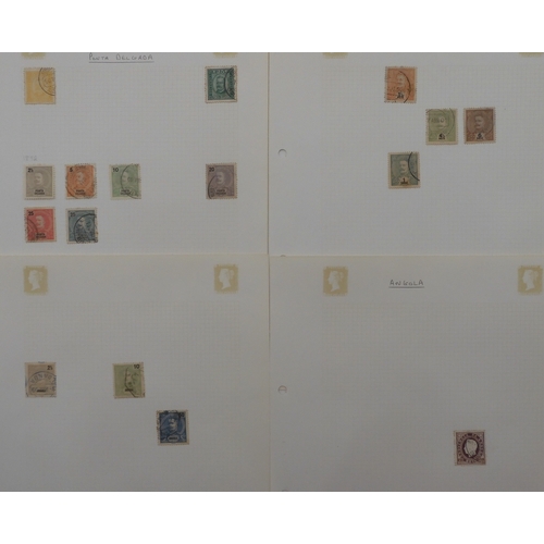 7020 - FRENCH COLONIES AND PORTUGUESE COLONIESA collection of unused and used stamps on sheets to include N... 