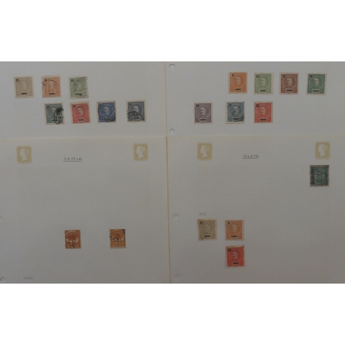 7020 - FRENCH COLONIES AND PORTUGUESE COLONIESA collection of unused and used stamps on sheets to include N... 