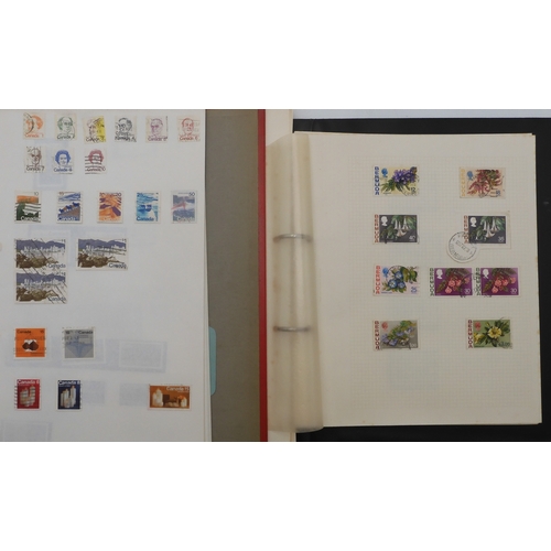 7021 - CANADA, JAMAICA AND BERMUDAA collection of used stamps in two albums with early examples to include ... 