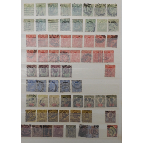 7037 - GREAT BRITAINA collection of mostly used British stamps in a stock book  from Victoria through to El... 