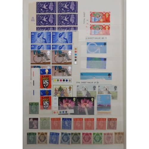 7037 - GREAT BRITAINA collection of mostly used British stamps in a stock book  from Victoria through to El... 