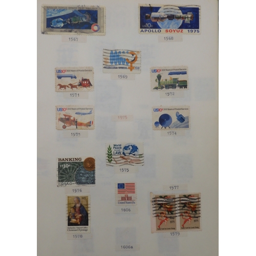 7038 - UNITED STATES U.S. POSTAGEA collection of mostly used stamps in two folders from President Andrew Ja... 