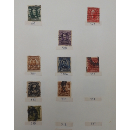 7038 - UNITED STATES U.S. POSTAGEA collection of mostly used stamps in two folders from President Andrew Ja... 