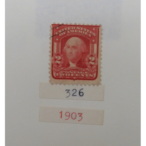 7038 - UNITED STATES U.S. POSTAGEA collection of mostly used stamps in two folders from President Andrew Ja... 