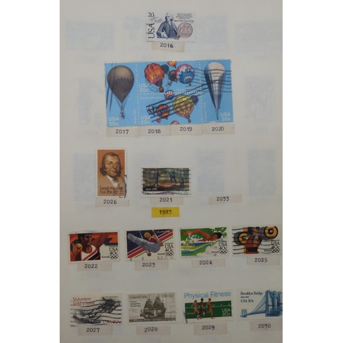 7038 - UNITED STATES U.S. POSTAGEA collection of mostly used stamps in two folders from President Andrew Ja... 