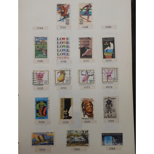 7038 - UNITED STATES U.S. POSTAGEA collection of mostly used stamps in two folders from President Andrew Ja... 