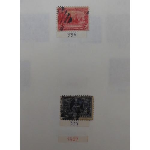 7038 - UNITED STATES U.S. POSTAGEA collection of mostly used stamps in two folders from President Andrew Ja... 