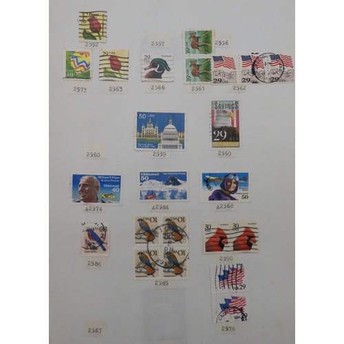 7038 - UNITED STATES U.S. POSTAGEA collection of mostly used stamps in two folders from President Andrew Ja... 