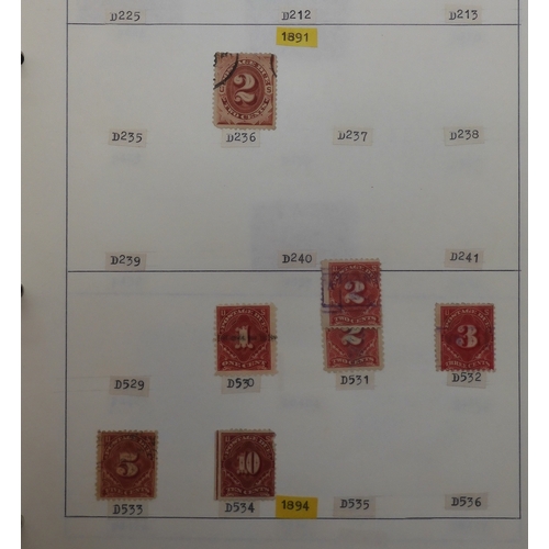 7038 - UNITED STATES U.S. POSTAGEA collection of mostly used stamps in two folders from President Andrew Ja... 