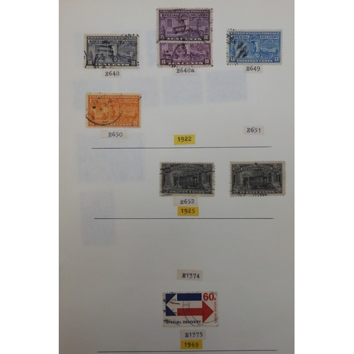 7038 - UNITED STATES U.S. POSTAGEA collection of mostly used stamps in two folders from President Andrew Ja... 