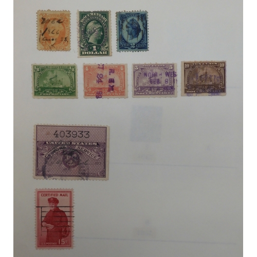 7038 - UNITED STATES U.S. POSTAGEA collection of mostly used stamps in two folders from President Andrew Ja... 