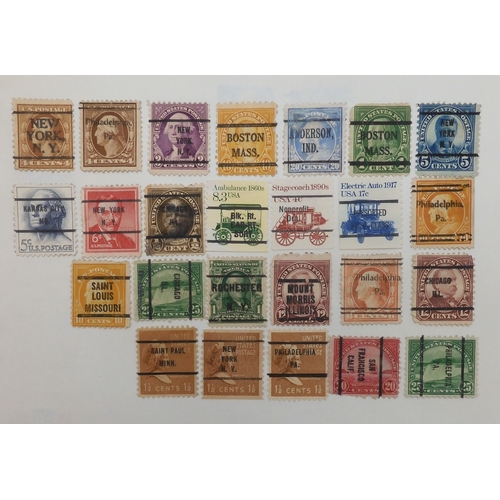 7038 - UNITED STATES U.S. POSTAGEA collection of mostly used stamps in two folders from President Andrew Ja... 