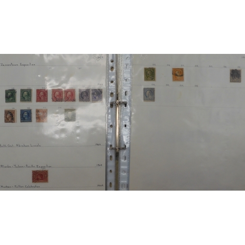 7038 - UNITED STATES U.S. POSTAGEA collection of mostly used stamps in two folders from President Andrew Ja... 