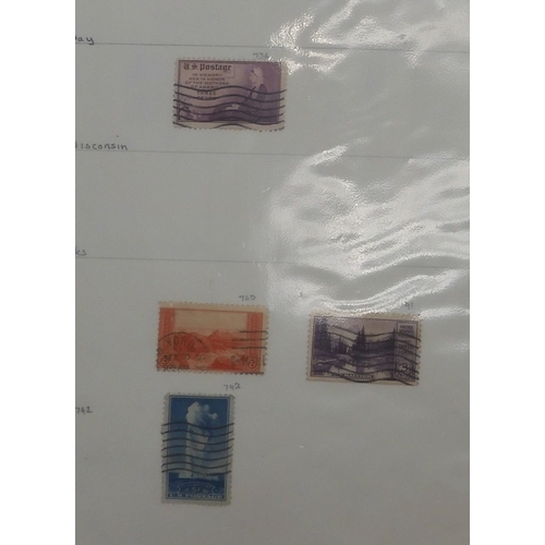 7038 - UNITED STATES U.S. POSTAGEA collection of mostly used stamps in two folders from President Andrew Ja... 