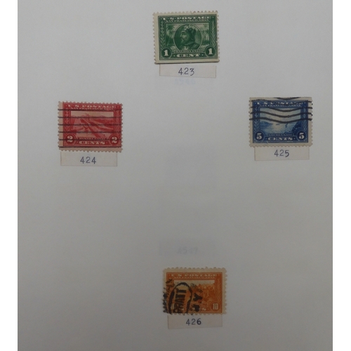 7038 - UNITED STATES U.S. POSTAGEA collection of mostly used stamps in two folders from President Andrew Ja... 